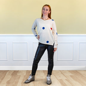 Kaschmir Pullover mit Polka-Dot-Muster/ Winter Collection