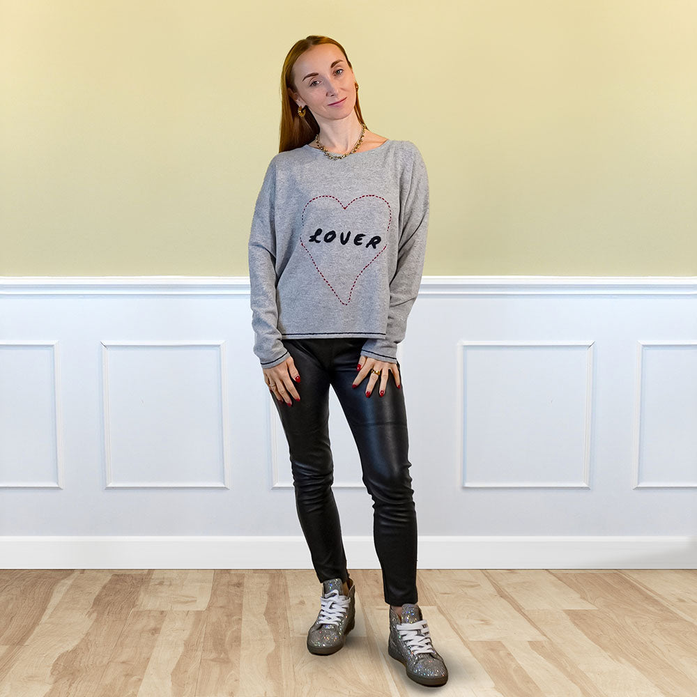 Kaschmir Pullover Grau "Lover"