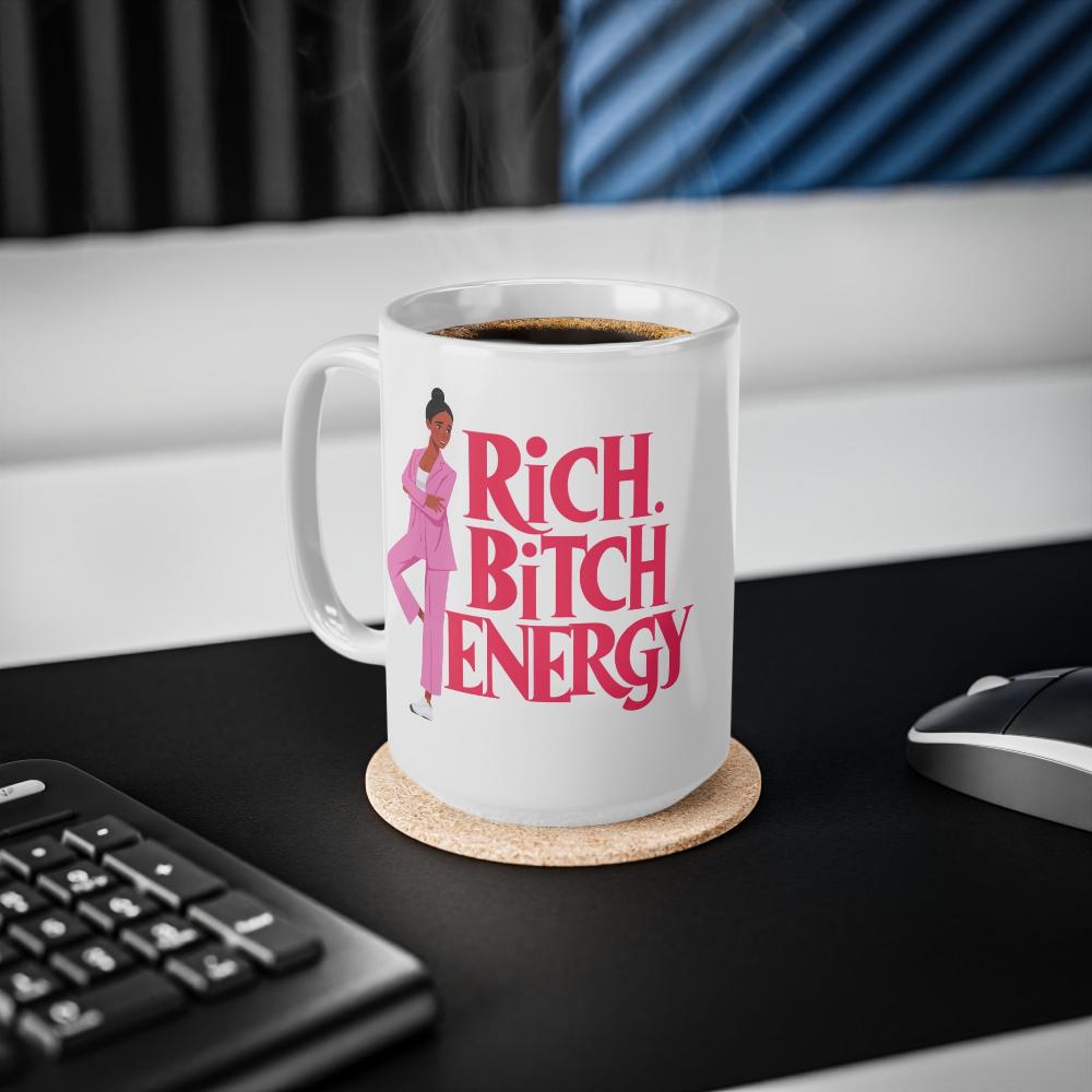 "Rich Bitch Energy" - Kaffeebecher (650 ml)