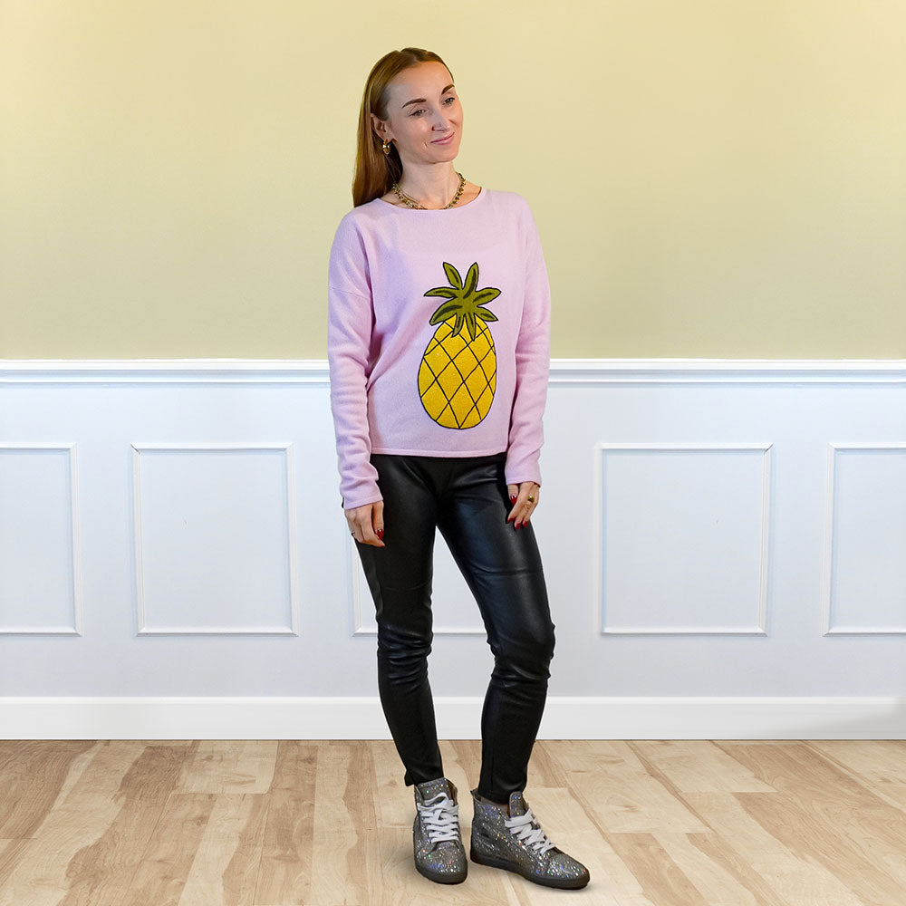 preity Female first Boitique Pullover Kaschmir pineapple